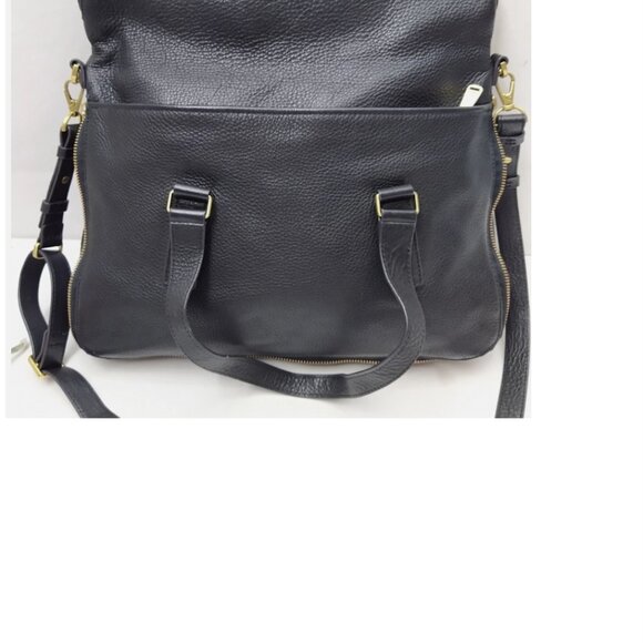 Fossil Preston Pebbled Leather Foldover Expandable Satchel Crossbody Bag (NWOT) - Picture 9 of 15